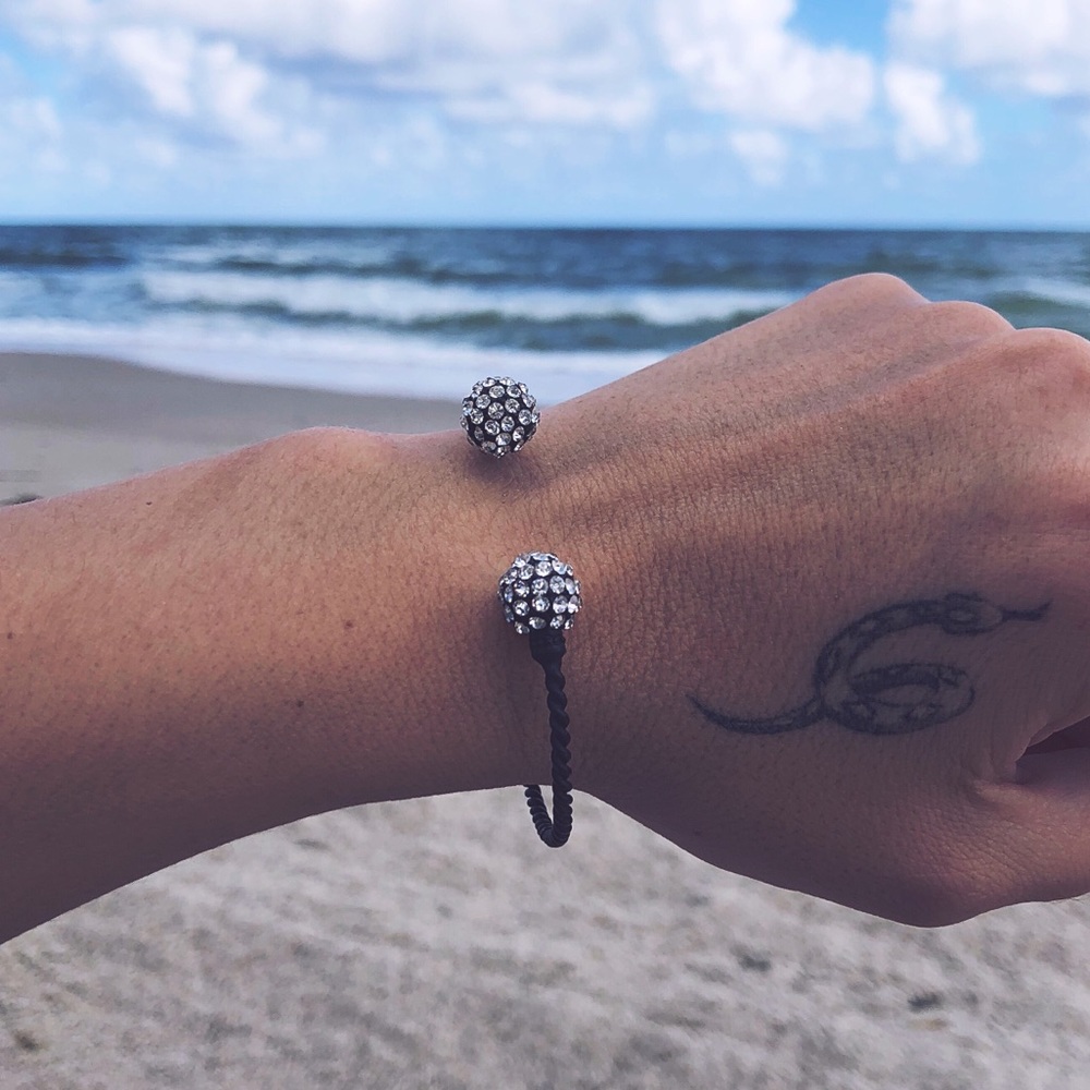 TWISTED CABLE Ball Open design cuff bracelet